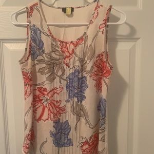 Ann Taylor Sleeveless Floral Blouse